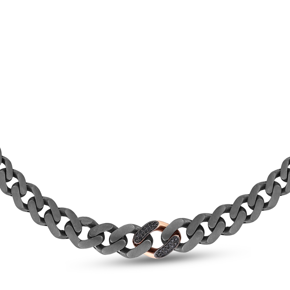 Сребърно колие с диамант