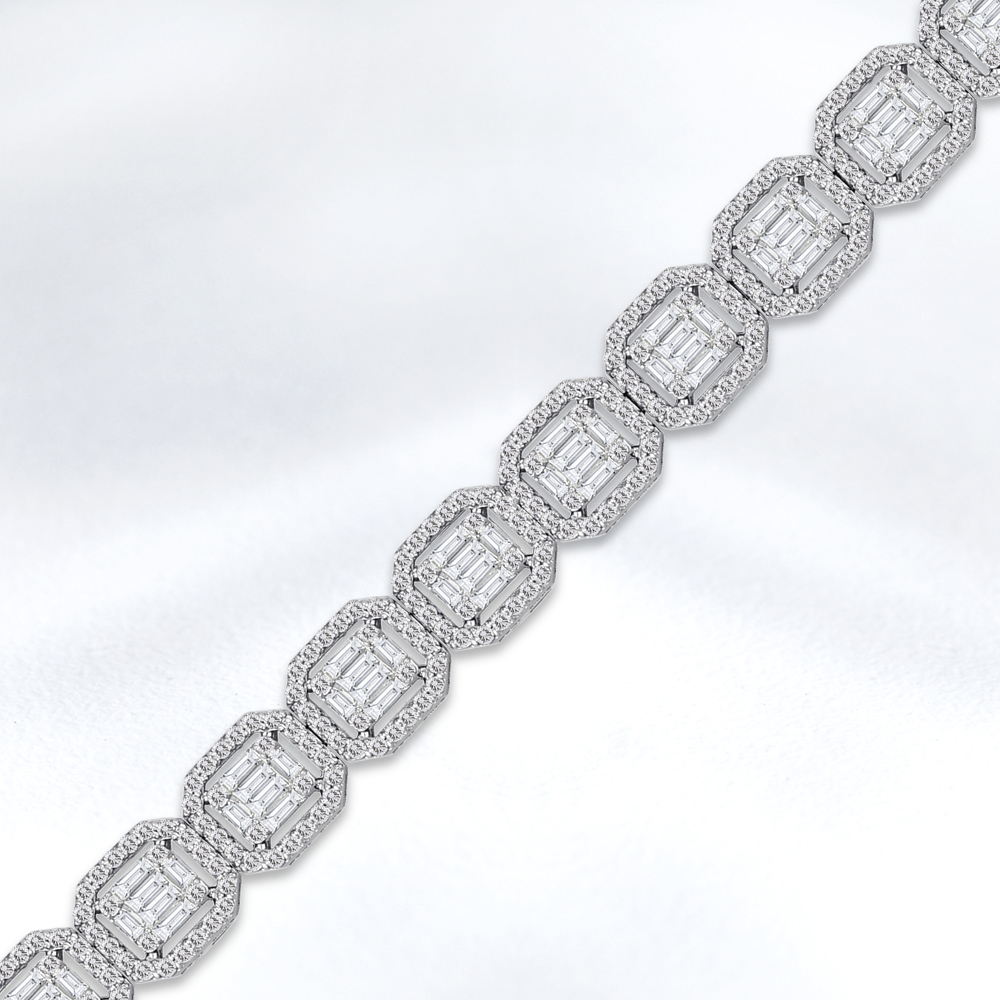 Гривна с Диаманти Багет