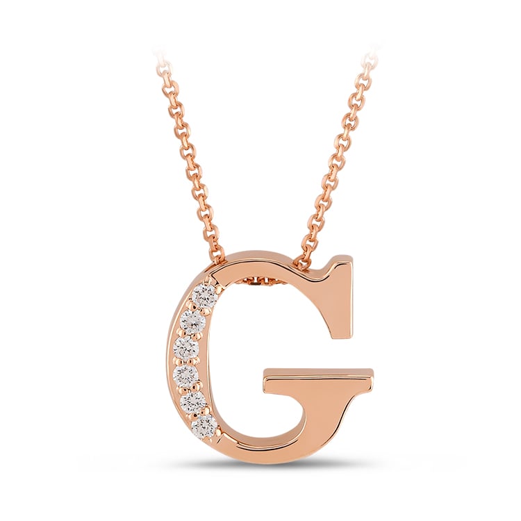 Letter G Diamond Necklace