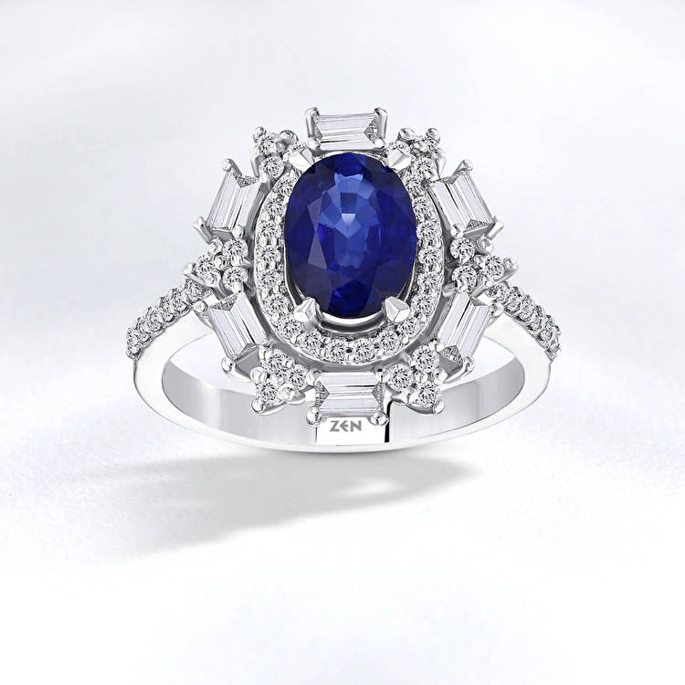 Sapphire Diamond Ring