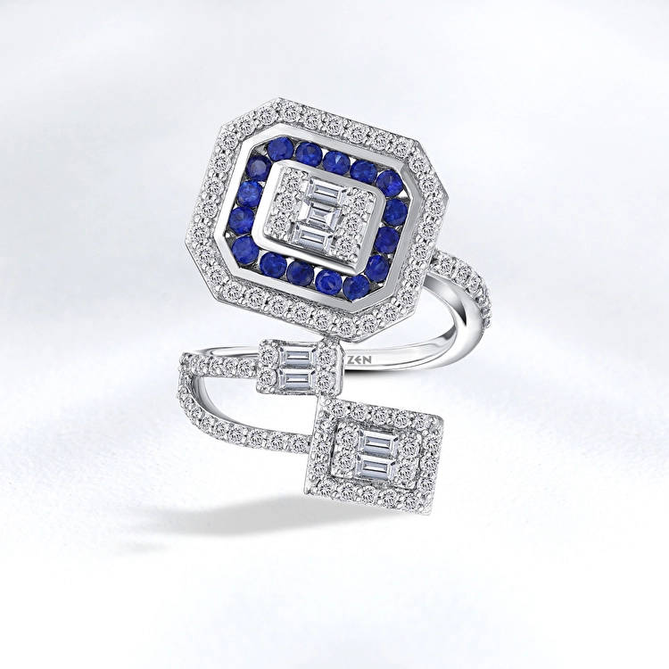 Sapphire Diamond Ring