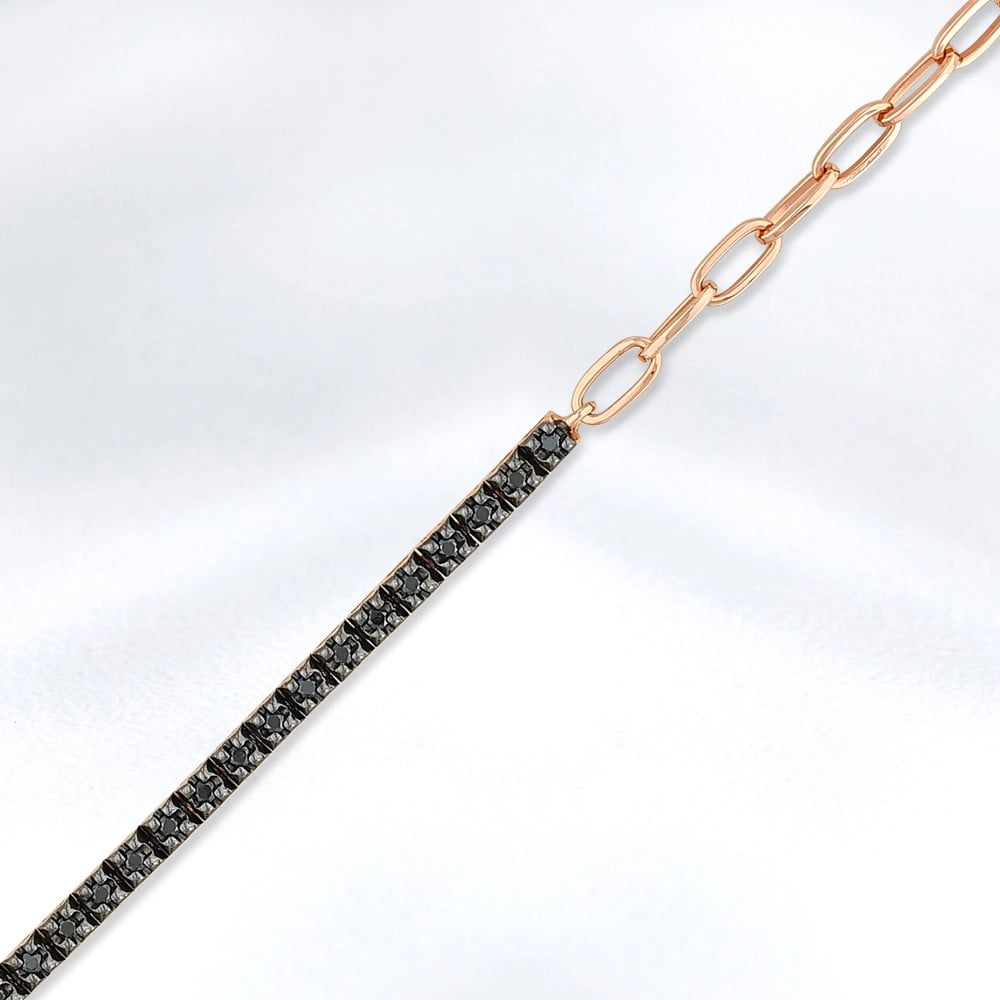 Тенис Гривна Черни Диаманти