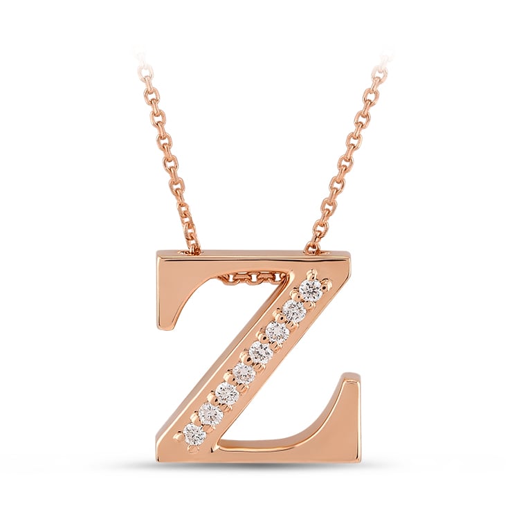 Letter Z Diamond Necklace