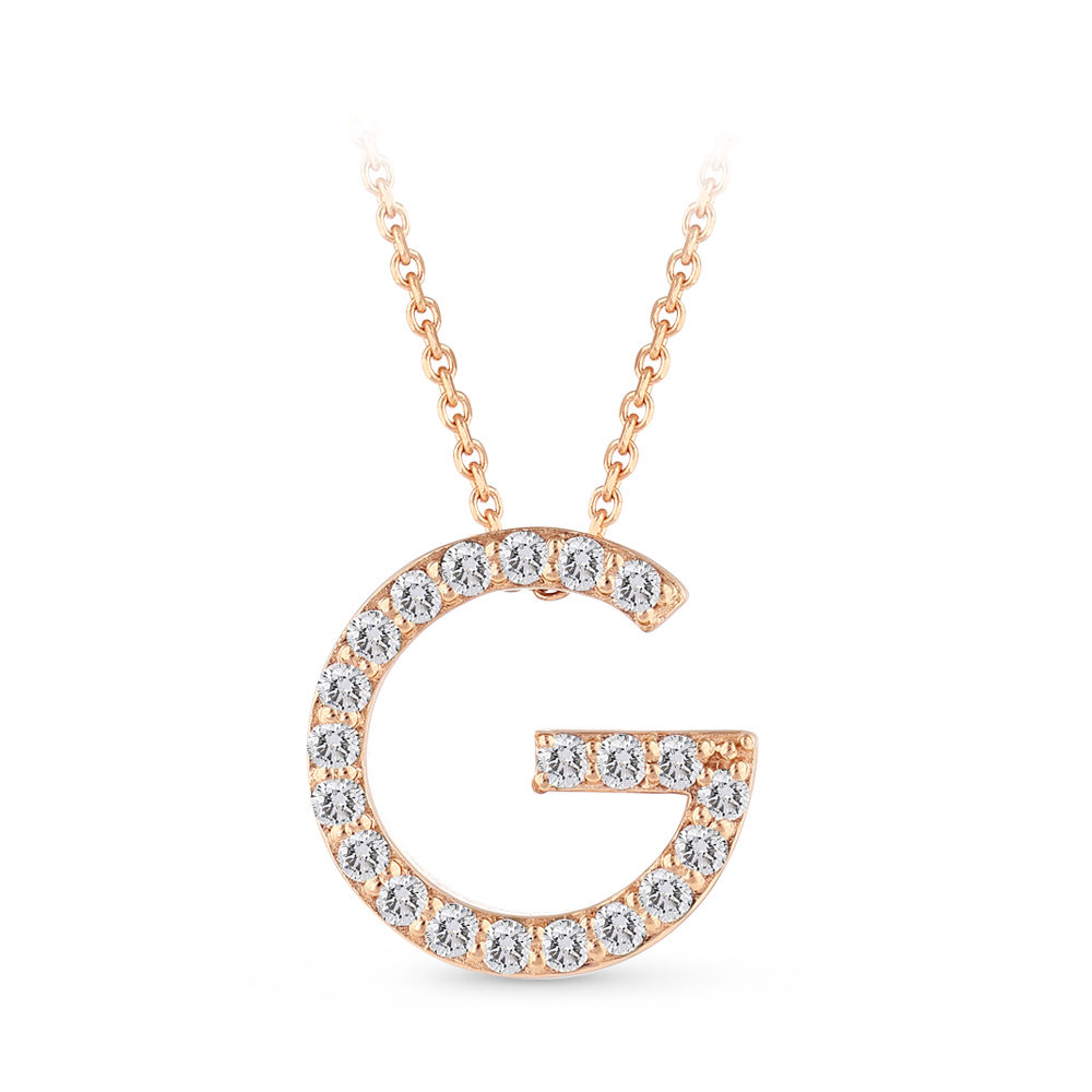 Letter G Diamond Necklace