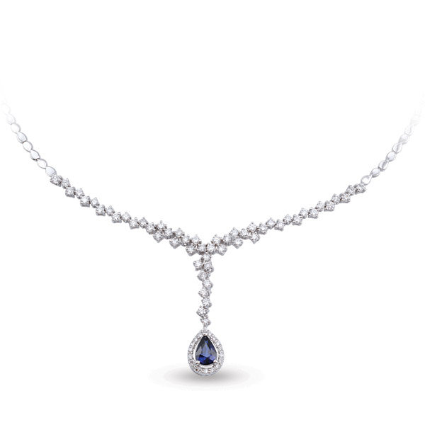 Sapphire Diamond Necklace