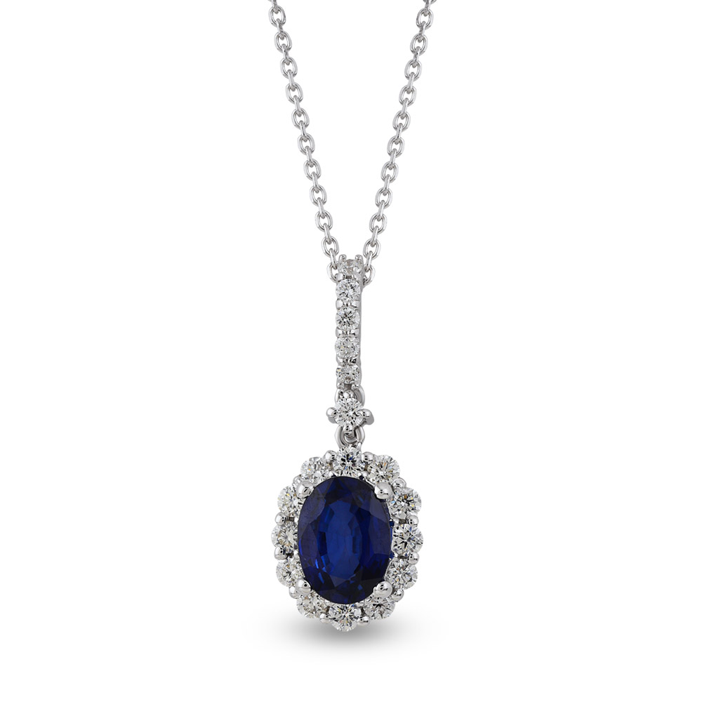 Sapphire Diamond Necklace