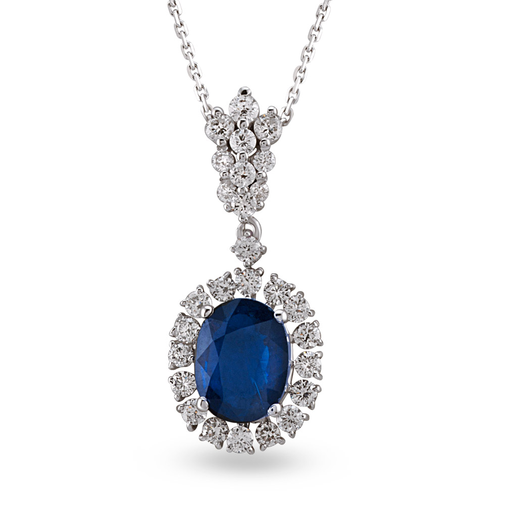 Sapphire Diamond Necklace