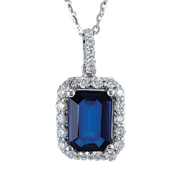 Sapphire Diamond Necklace