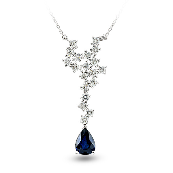 Sapphire Diamond Necklace