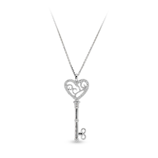 Lucky Charm Key Diamond Necklace