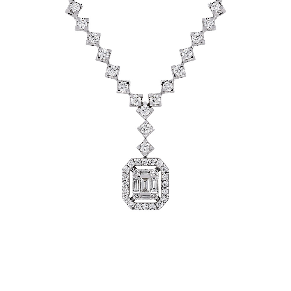 Baguette Diamond Necklace