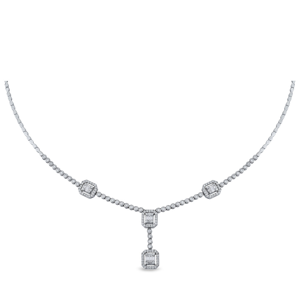 Baguette Diamond Collier