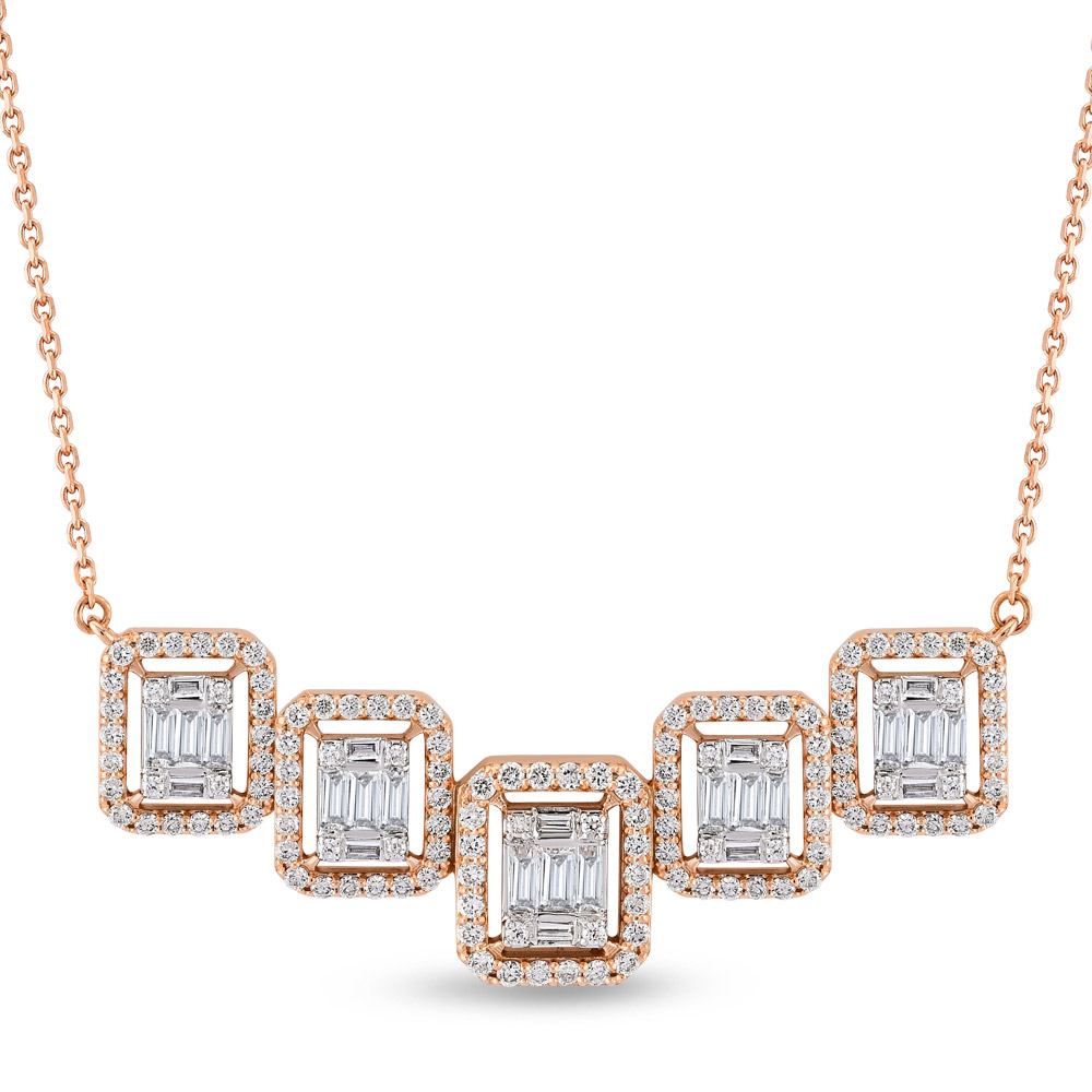 Baguette Diamond Necklace