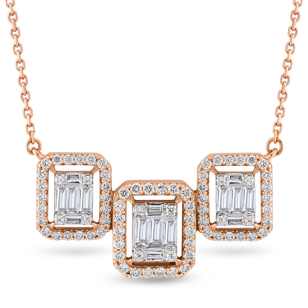 Baguette Diamond Necklace