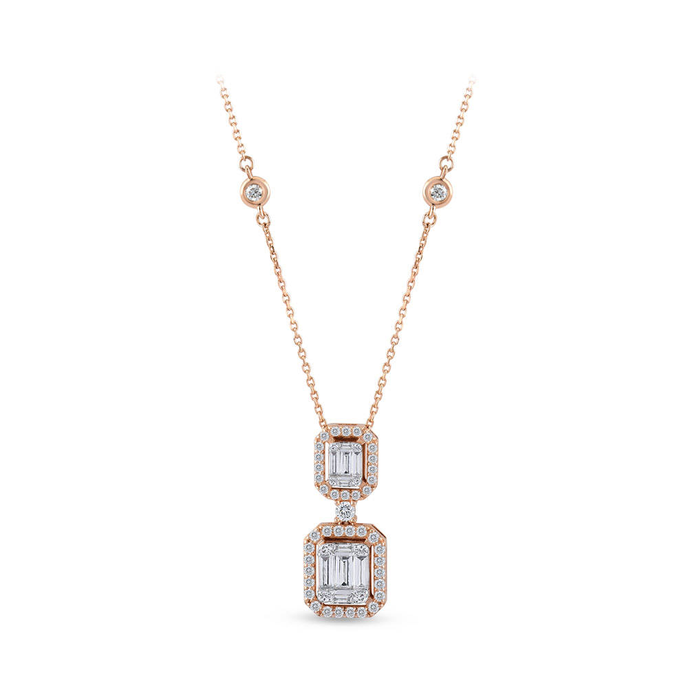 Baguette Diamond Necklace