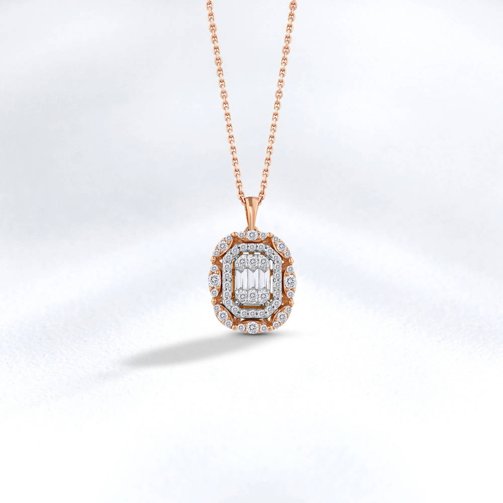 Baguette Diamond Necklace