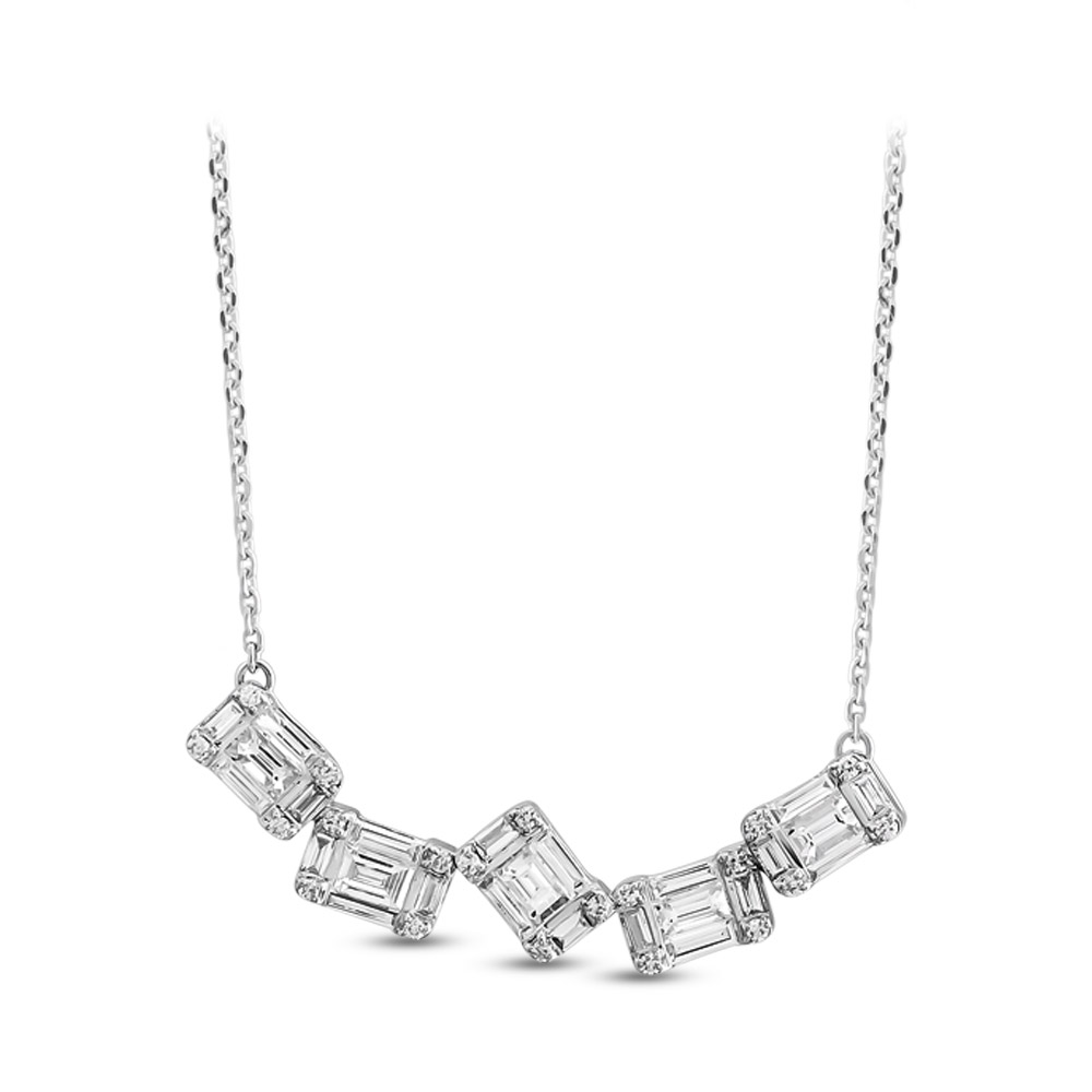 Baguette Diamond Necklace 