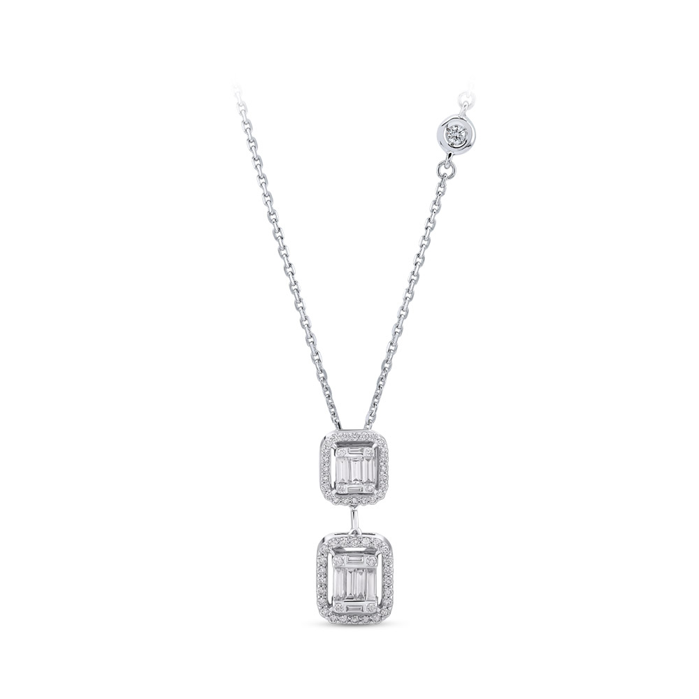 Baguette Diamond Necklace