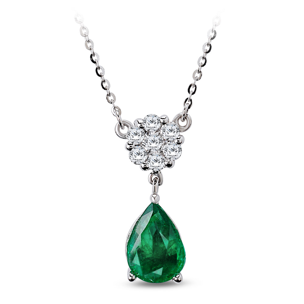 Emerald Diamond Necklace 