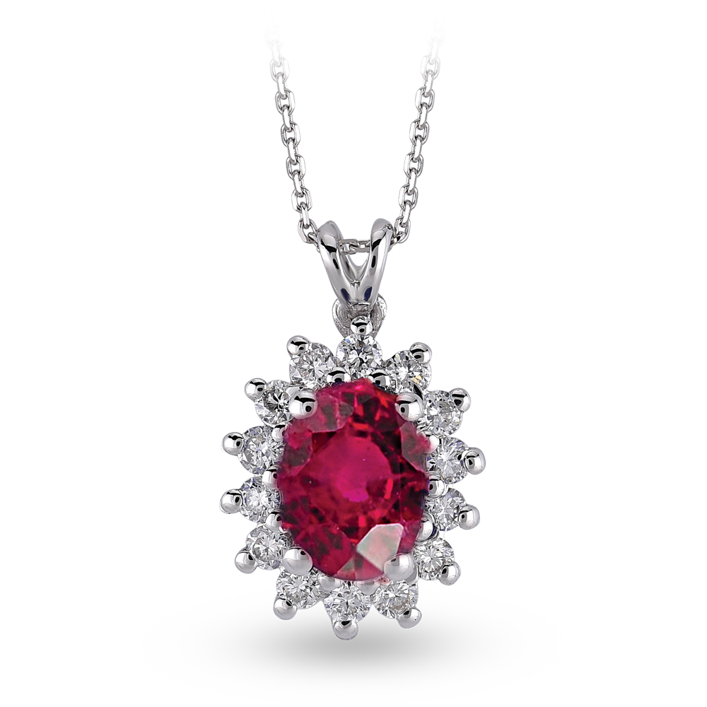 Ruby Diamond Necklace
