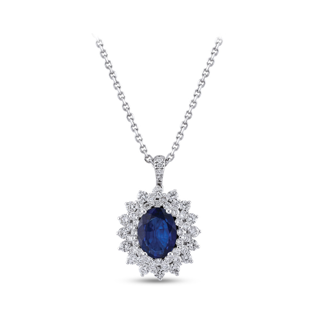 Sapphire Diamond Necklace