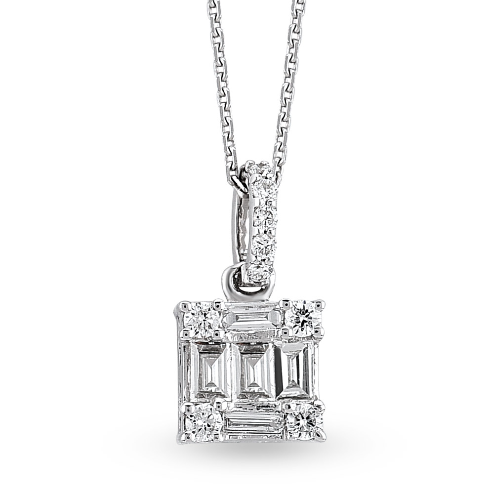 Baguette Diamond Necklace