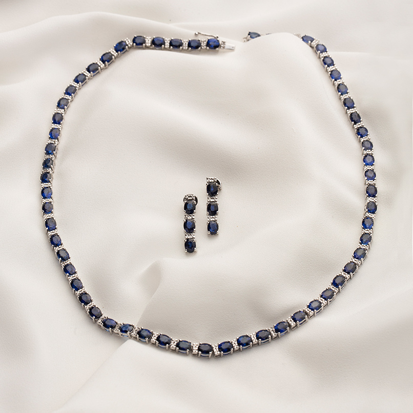 Sapphire Diamond Necklace