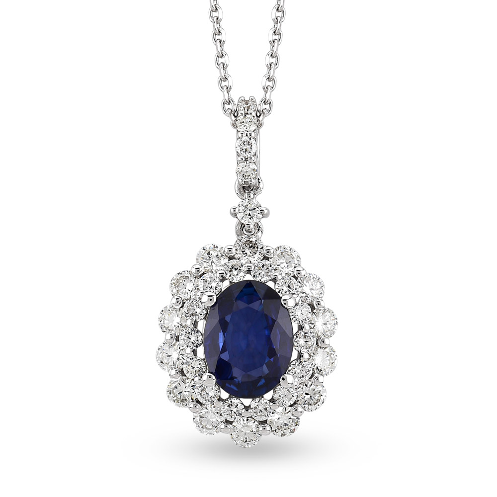 Sapphire Diamond Necklace