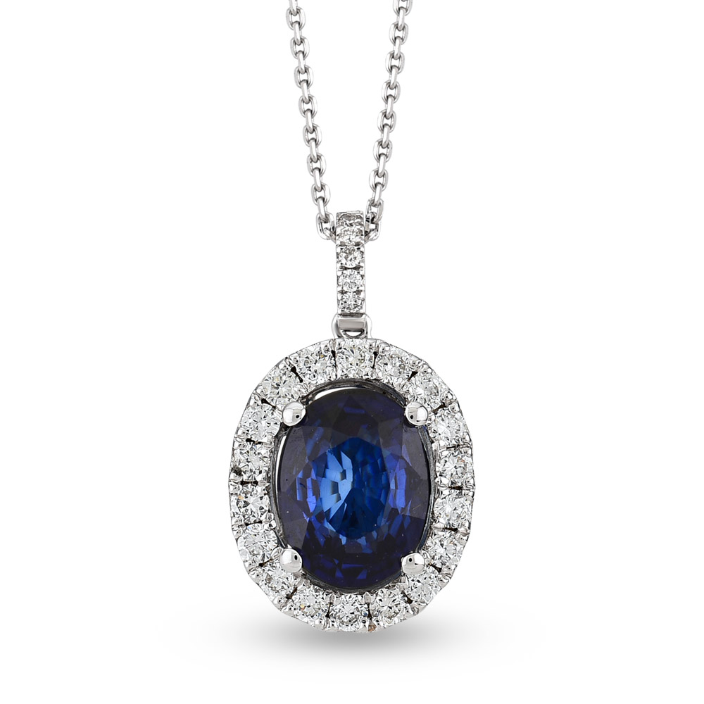 Sapphire Diamond Necklace