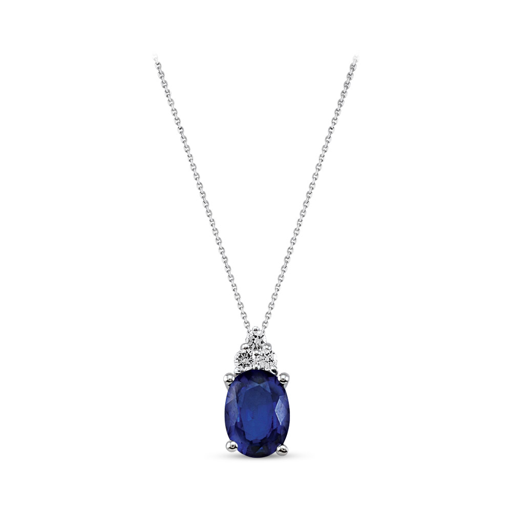 Sapphire Diamond Necklace