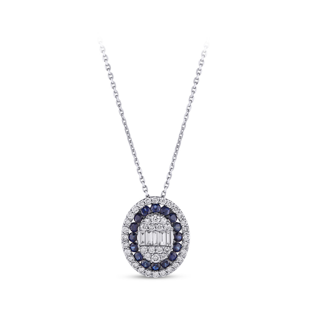 Sapphire Diamond Necklace