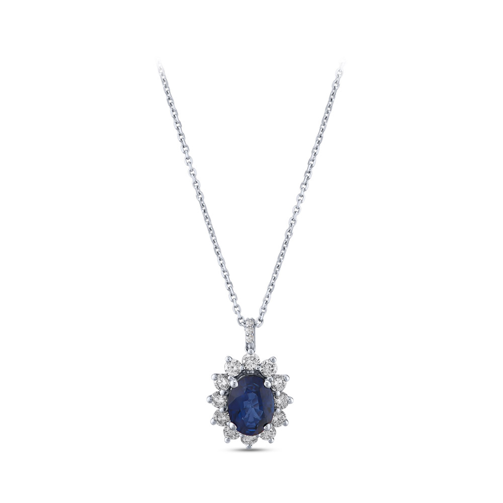 Sapphire Diamond Necklace