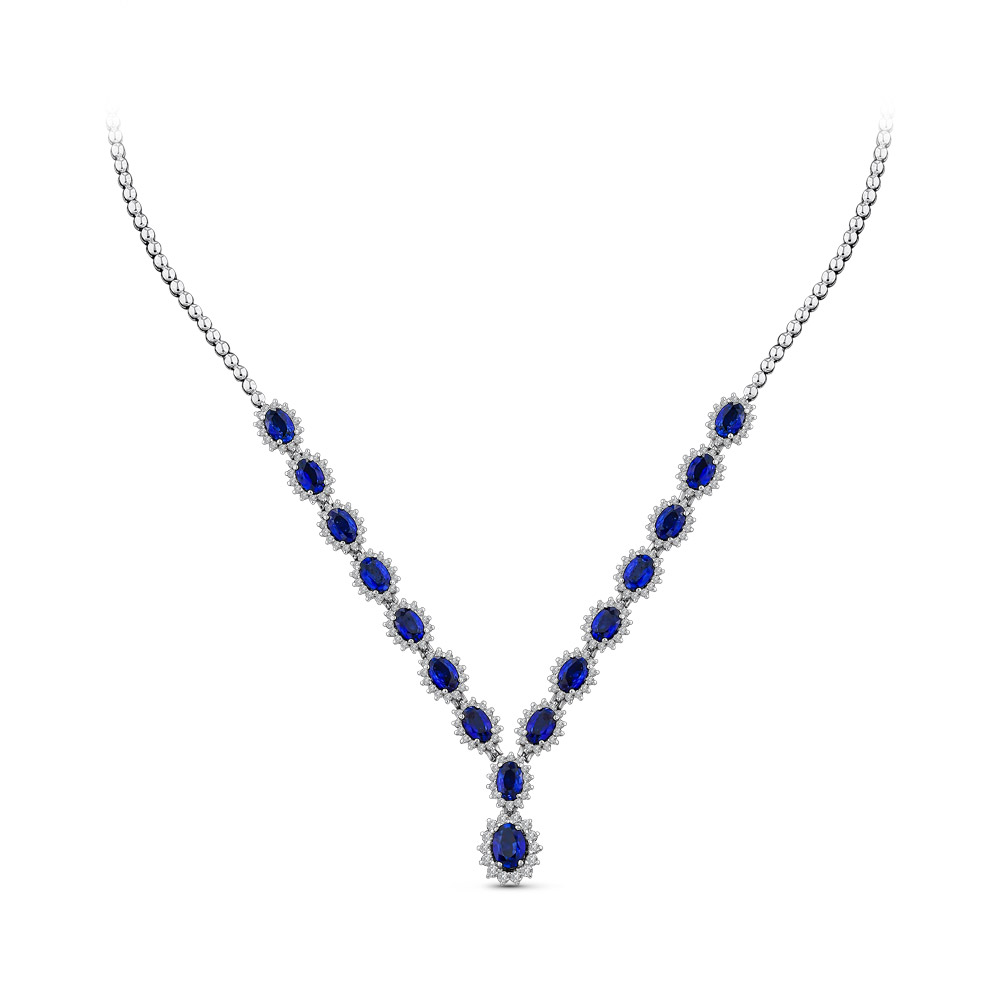 Sapphire Diamond Necklace