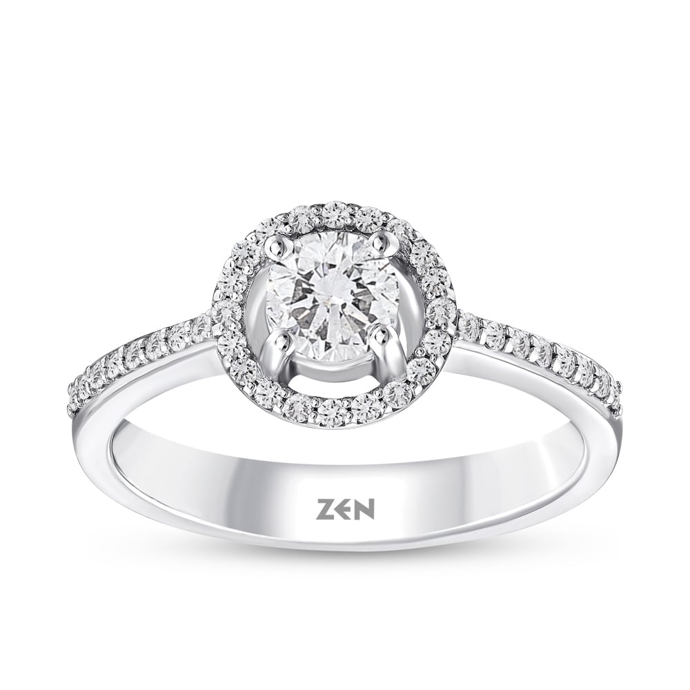 Halo Diamond Engagement Ring