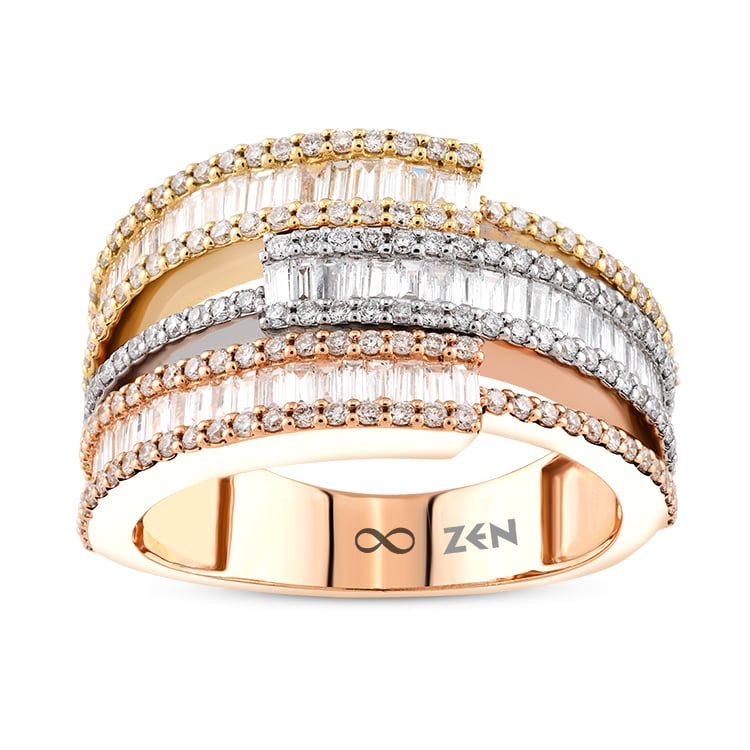 Пръстен с Диаманти Багет