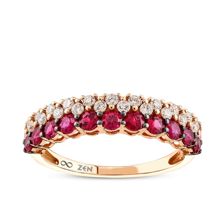 Пръстен с Диаманти и Рубини