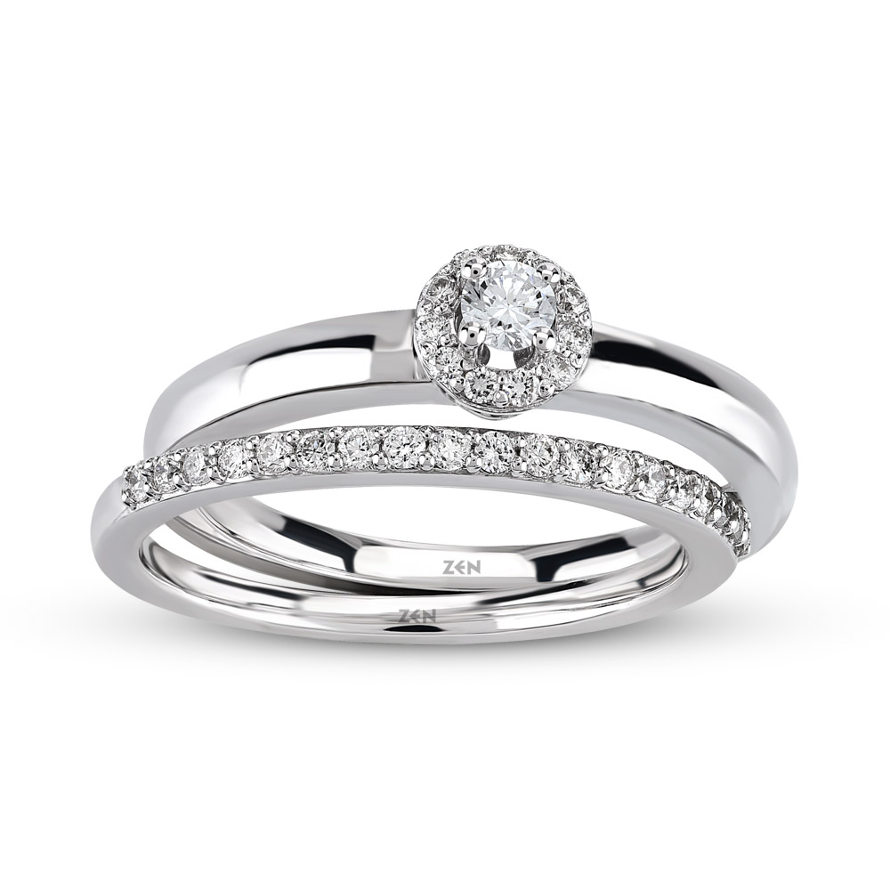 Twins Dual Solitaire Diamond Ring