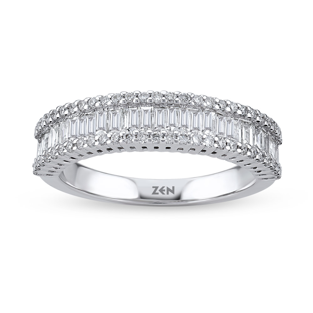 Пръстен с Диаманти Багети