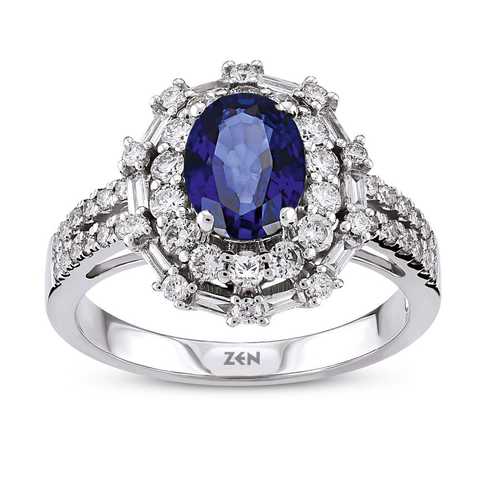 Sapphire Diamond Ring 