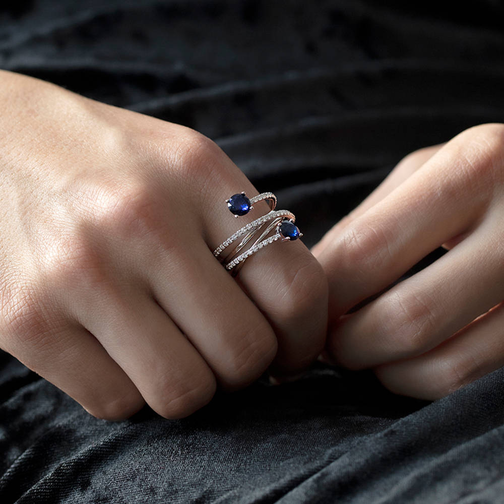 Sapphire Diamond Ring 