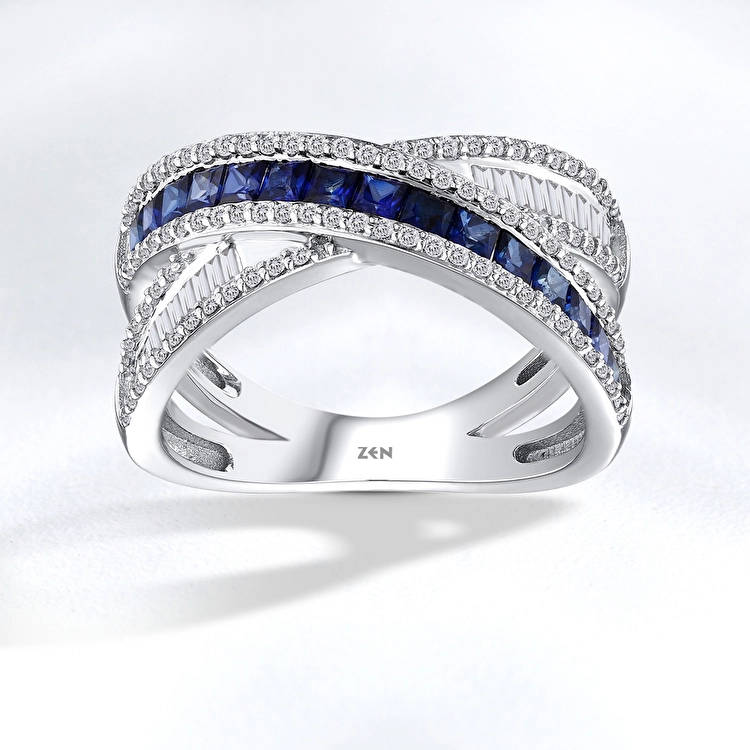 Sapphire Diamond Ring