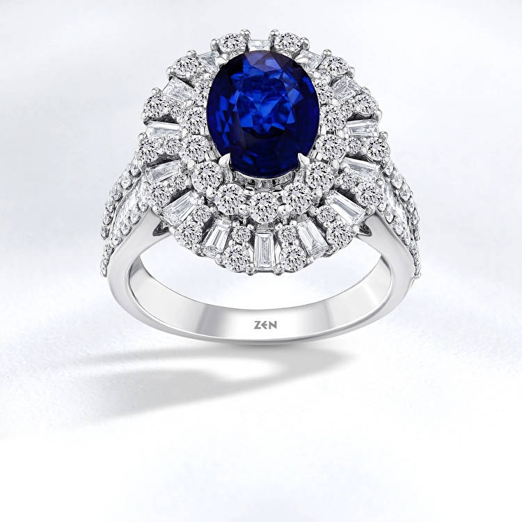 Sapphire Diamond Ring