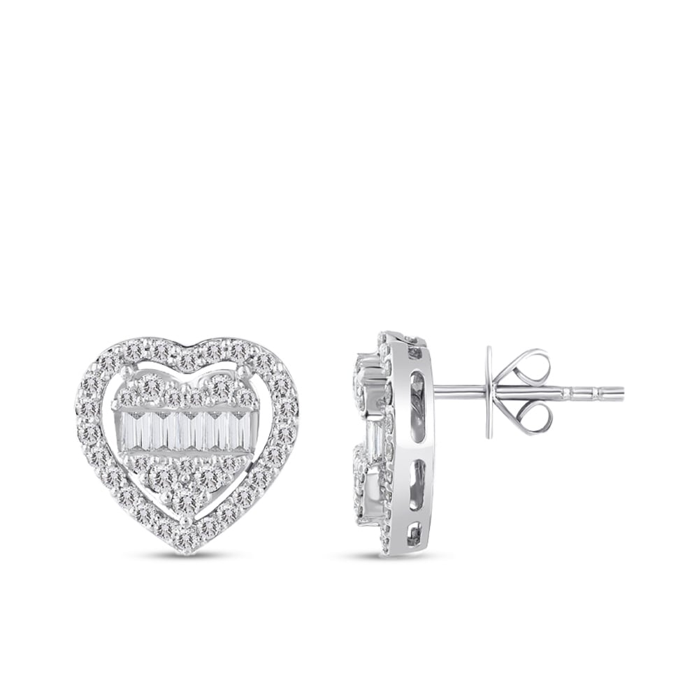 Heart Diamond Earrings