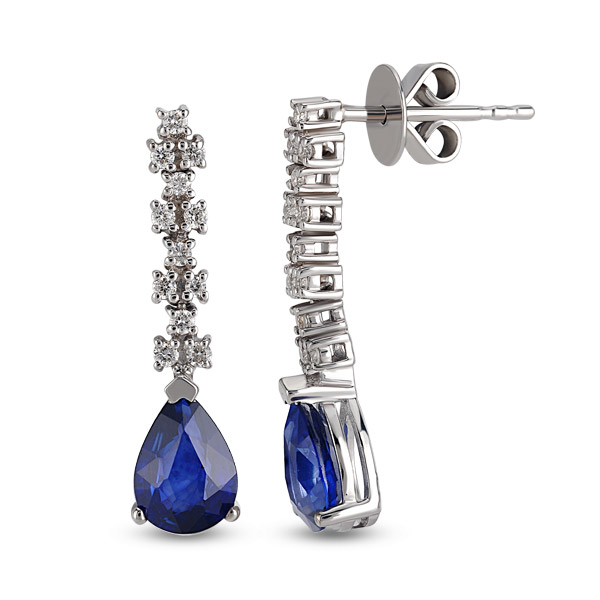 Sapphire Diamond Earstud