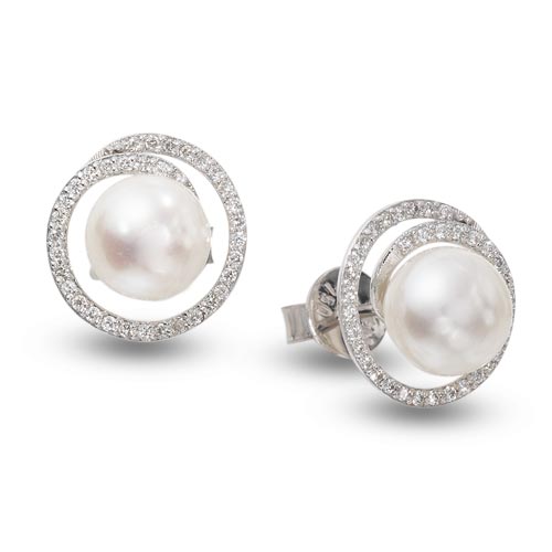 Pearl Diamond Earstud