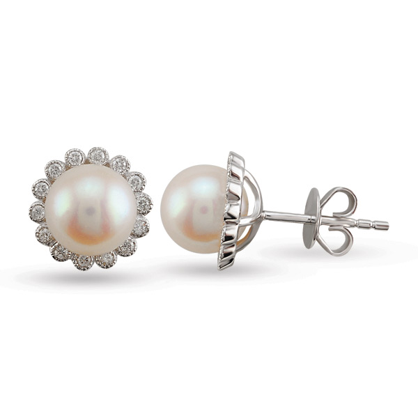 Pearl Diamond Earstud