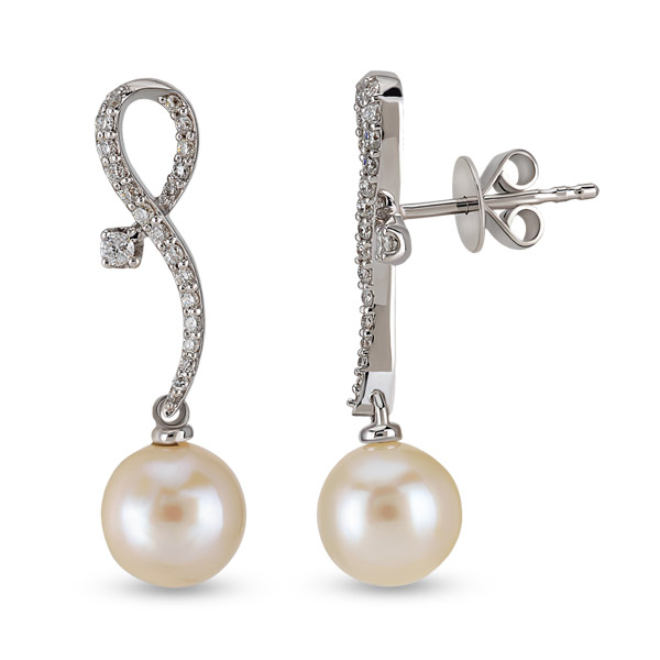 Perle Diamant Ohrstecker