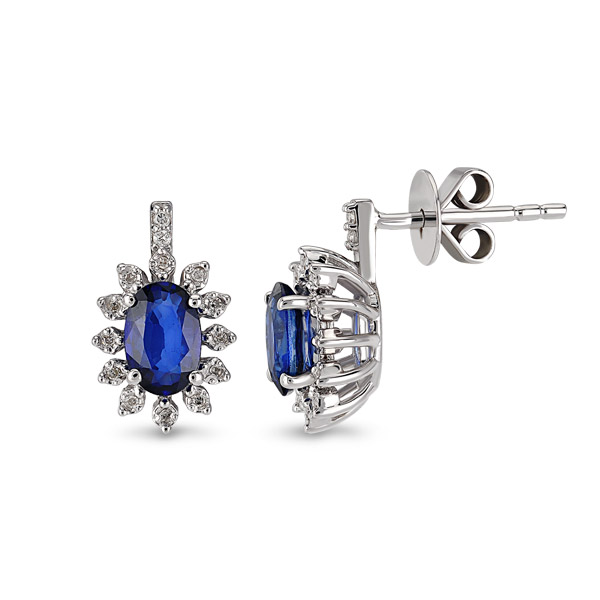 Sapphire Diamond Earring