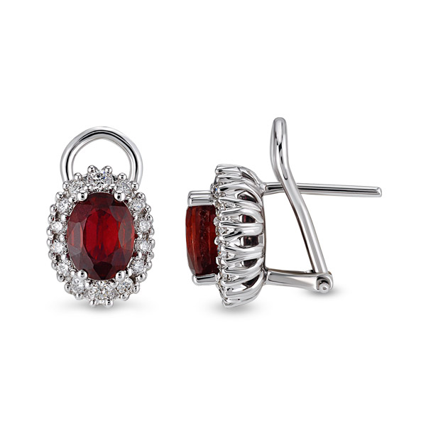 Ruby Diamond Earrings