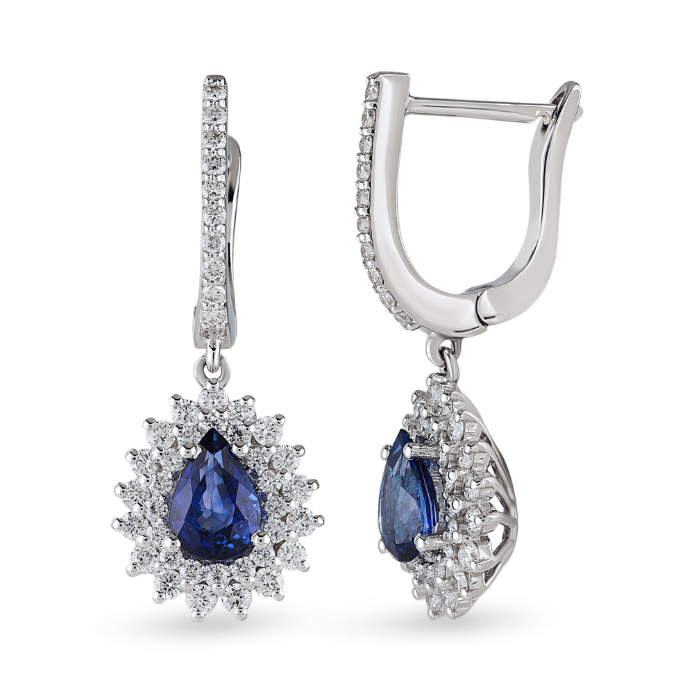 Sapphire Diamond Earring